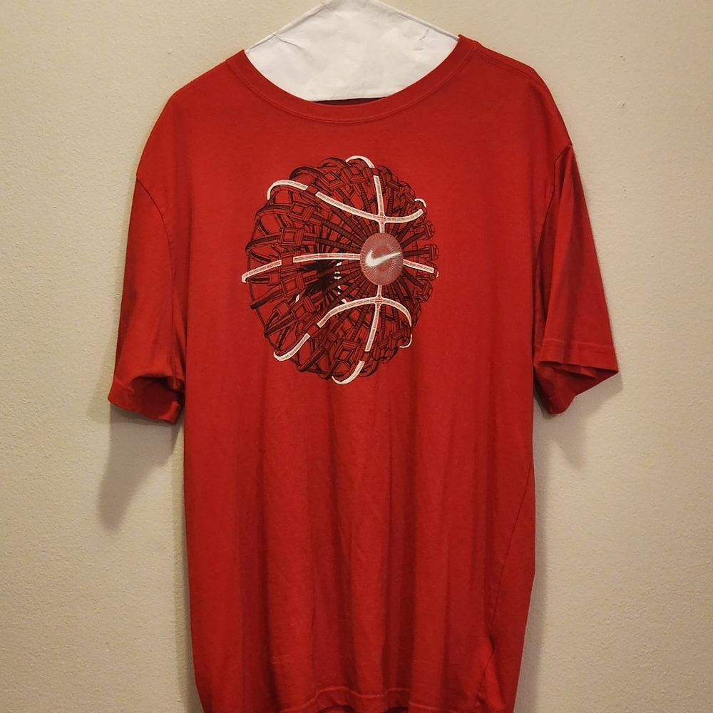 Red "Nike Dri-Fit T-shirt"